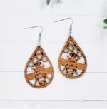 Bee Honeycomb Tear Drop Earrings