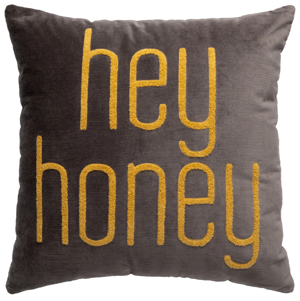 Hey Honey Velvet Pillow