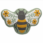 Bee Shaped Embroidered Pillow